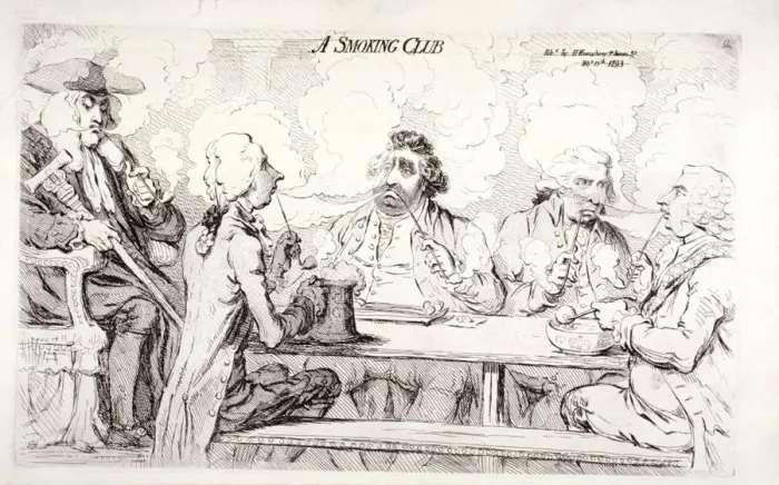 Framed Print : A smoking club, House of Commons, London, 1793 Framed Print : A smoking club, House of Commons, London, 1793