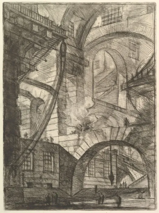 Framed Print : The Smoking Fire, from Carceri d invenzione (Imaginary Prisons), ca. 1749-50 Framed Print : The Smoking Fire, from Carceri d invenzione (Imaginary Prisons), ca. 1749-50