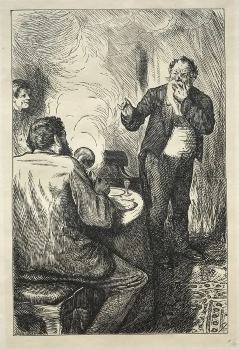 Framed Print : Smoking Strictly Prohibited. Creator: Charles Samuel Keene (British, 1823-1891) Framed Print : Smoking Strictly Prohibited. Creator: Charles Samuel Keene (British, 1823-1891)