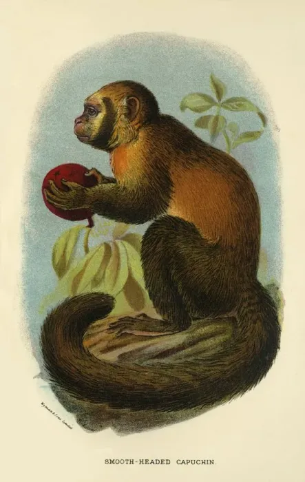 Framed Print : Smooth-Headed Capuchin, 1896. Artist: Henry Ogg Forbes Framed Print : Smooth-Headed Capuchin, 1896. Artist: Henry Ogg Forbes