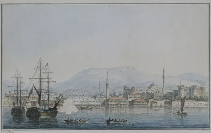 Framed Print : Smyrna, 1820. Artist: Vorobyev, Maxim Nikiphorovich (1787-1855) Framed Print : Smyrna, 1820. Artist: Vorobyev, Maxim Nikiphorovich (1787-1855)