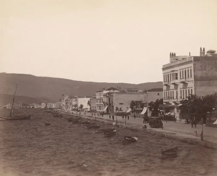 Framed Print : Smyrna, General View of the Quais, 1880s. Creator: Unknown Framed Print : Smyrna, General View of the Quais, 1880s. Creator: Unknown