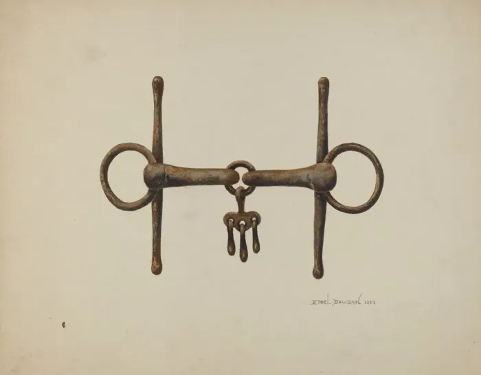 Framed Print : Snaffle Bit, 1938. Creator: Ethel Dougan Framed Print : Snaffle Bit, 1938. Creator: Ethel Dougan