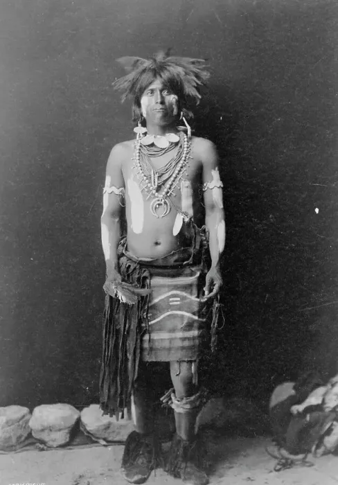Framed Print : Snake dancer in costume, c1900. Creator: Edward Sheriff Curtis Framed Print : Snake dancer in costume, c1900. Creator: Edward Sheriff Curtis