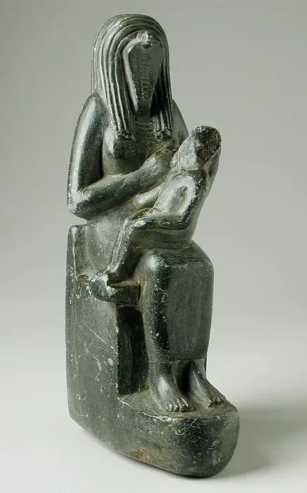 Framed Print : Snake Goddess Nursing Hypocrytes, Late Period (724-333 BCE) (possibly modern). Creator: Unknown Framed Print : Snake Goddess Nursing Hypocrytes, Late Period (724-333 BCE) (possibly modern). Creator: Unknown