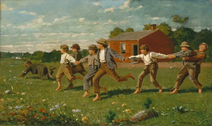 Framed Print : Snap the Whip, 1872. Creator: Winslow Homer Framed Print : Snap the Whip, 1872. Creator: Winslow Homer
