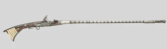 Framed Print : Snaphance Gun, Morocco, 19th century. Creator: Unknown Framed Print : Snaphance Gun, Morocco, 19th century. Creator: Unknown