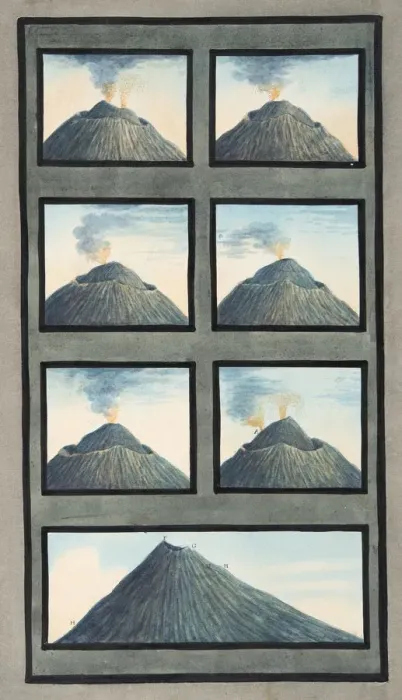 Framed Print : Snapshots of the eruption of Mount Vesuvius from 8th July to 29th October, 1767 Framed Print : Snapshots of the eruption of Mount Vesuvius from 8th July to 29th October, 1767