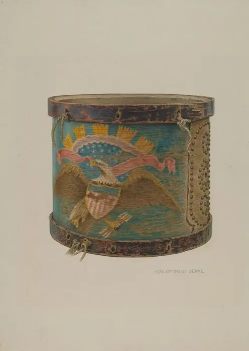 Framed Print : Snare Drum, c. 1940. Creator: Rose Campbell-Gerke Framed Print : Snare Drum, c. 1940. Creator: Rose Campbell-Gerke
