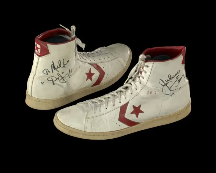 Framed Print : Sneakers worn by Julius Dr. J'Erving and inscribed to Doc Stanley, ca. 1981 Framed Print : Sneakers worn by Julius Dr. J'Erving and inscribed to Doc Stanley, ca. 1981