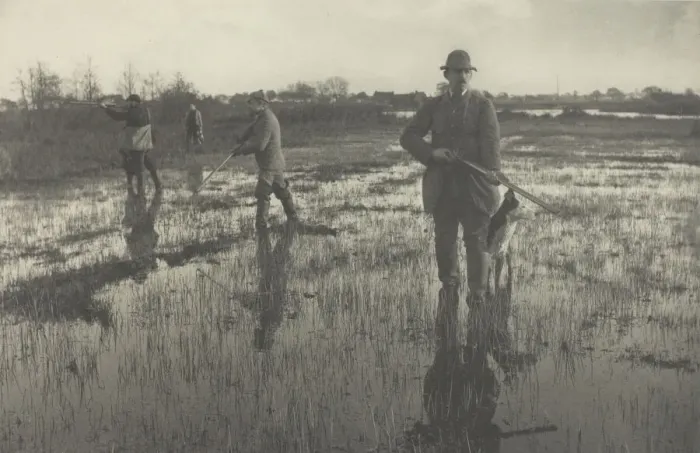 Framed Print : Snipe-Shooting, 1886. Creator: Peter Henry Emerson Framed Print : Snipe-Shooting, 1886. Creator: Peter Henry Emerson