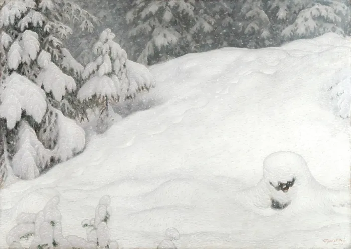 Framed Print : Snow, 1900. Creator: Fjaestad, Gustaf (1868-1948) Framed Print : Snow, 1900. Creator: Fjaestad, Gustaf (1868-1948)