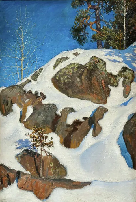 Framed Print : Snow on the cliffs, 1901 Framed Print : Snow on the cliffs, 1901