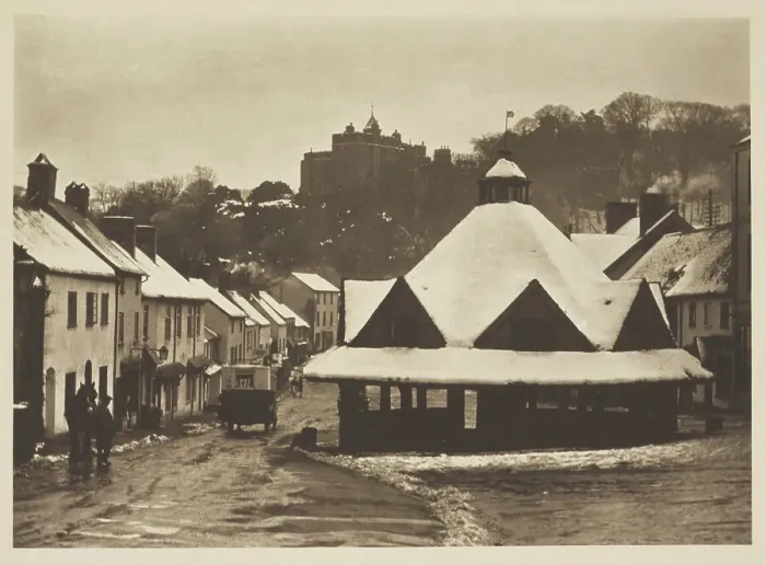 Framed Print : [Snow on cottages]. From the album: Photograph album - England, 1920s. Creator: Harry Moult