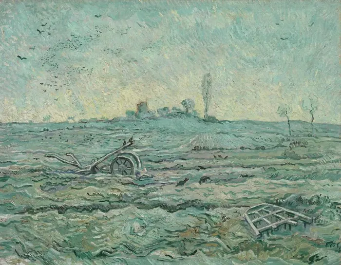 Framed Print : Snow-Covered Field with a Harrow (after Millet), 1890. Creator: Gogh, Vincent, van (1853-1890) Framed Print : Snow-Covered Field with a Harrow (after Millet), 1890. Creator: Gogh, Vincent, van (1853-1890)