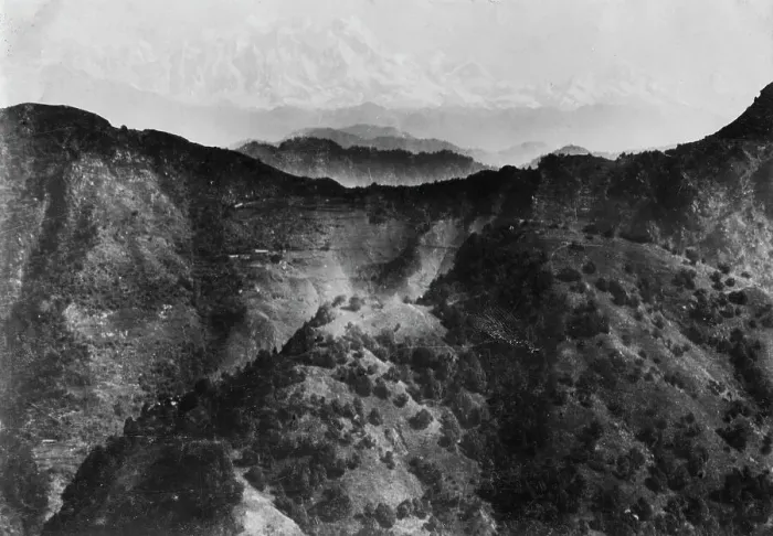Framed Print : Snow on the Himalayas, taken from Chakrata, 1917 Framed Print : Snow on the Himalayas, taken from Chakrata, 1917