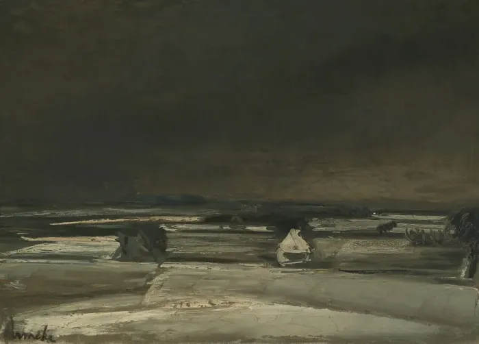 Framed Print : Snow Landscape, 1929. Creator: Constant Permeke Framed Print : Snow Landscape, 1929. Creator: Constant Permeke
