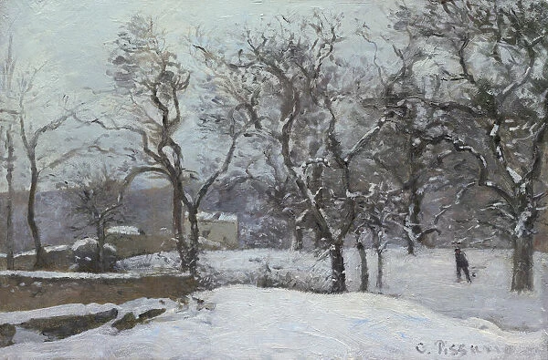 Snow at Louveciennes, c. 1870. Creator: Camille Pissarro