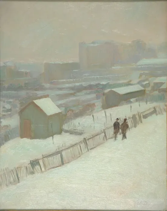 Framed Print : Snow in Montmartre, End of 19th cen.. Creator: Dulac, Charles-Marie (1865-1898) Framed Print : Snow in Montmartre, End of 19th cen.. Creator: Dulac, Charles-Marie (1865-1898)