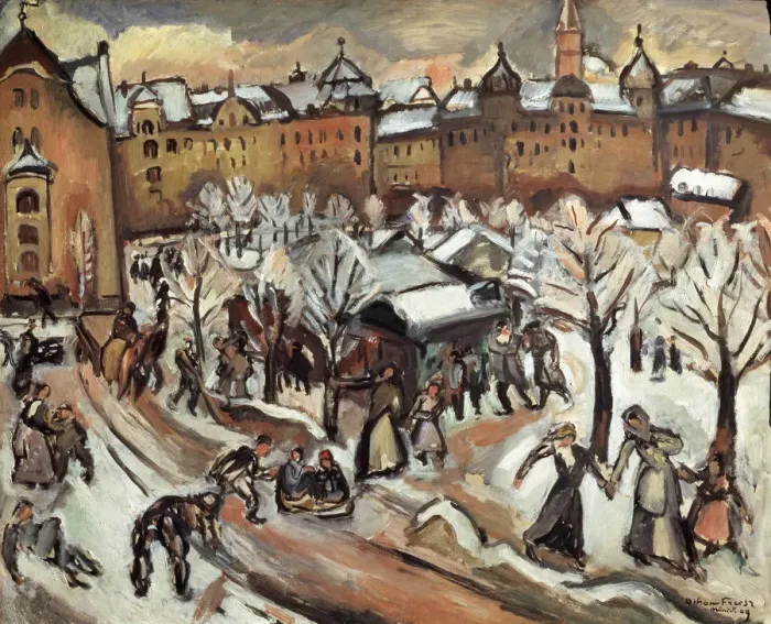 Framed Print : Snow in Munich, 1909. Artist: Othon Friesz Framed Print : Snow in Munich, 1909. Artist: Othon Friesz
