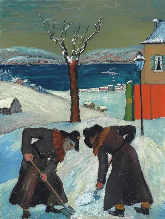 Framed Print : Snow Overnight, 1917-1918. Creator: Werefkin; Marianne; von (1860-1938) Framed Print : Snow Overnight, 1917-1918. Creator: Werefkin; Marianne; von (1860-1938)