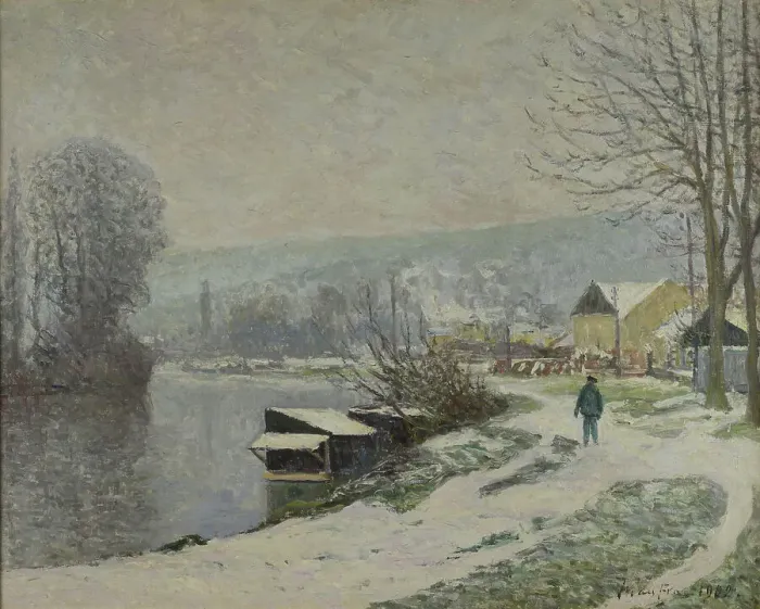 Framed Print : Snow at Port-Marly (La neige à Port-Marly), 1902. Creator: Maufra, Maxime (1861-1918) Framed Print : Snow at Port-Marly (La neige à Port-Marly), 1902. Creator: Maufra, Maxime (1861-1918)