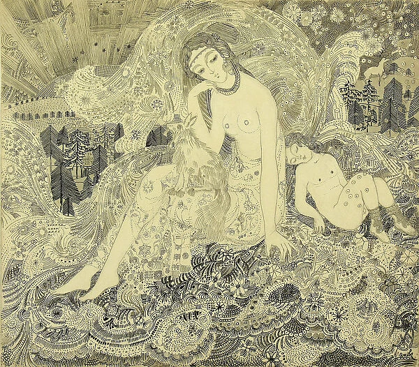The Snow Queen, 1908. Artist: Arapov, Anatoli Afanasyevich (1876-1949)