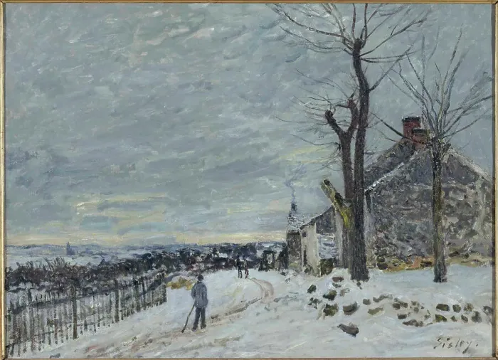 Framed Print : Snow at Veneux-Nadon, c. 1880 Framed Print : Snow at Veneux-Nadon, c. 1880