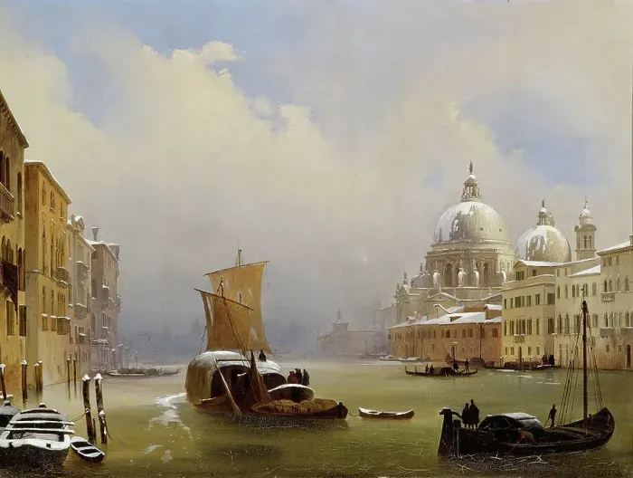 Framed Print : Snow in Venice, 1841 Framed Print : Snow in Venice, 1841
