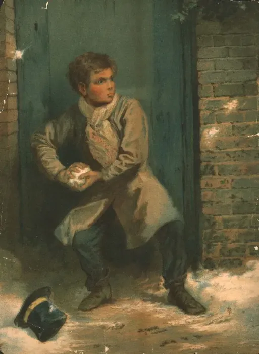 Framed Print : The Snowballer, 19th century Framed Print : The Snowballer, 19th century