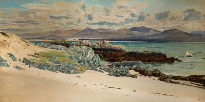 Framed Print : Snowdon And Caernarvon From Llanddwyn Island, 1917. Creator: Frederick William Hayes Framed Print : Snowdon And Caernarvon From Llanddwyn Island, 1917. Creator: Frederick William Hayes