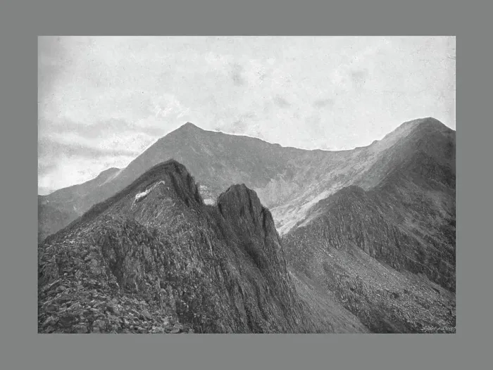 Framed Print : Snowdon and Crib-Goch, c1900. Artist: I Slater Framed Print : Snowdon and Crib-Goch, c1900. Artist: I Slater