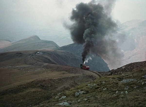 Snowdon mountain railway, from near the summit