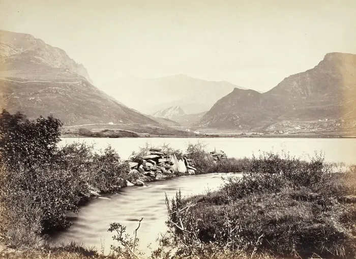 Framed Print : Snowdon, From Nantlle Lakes (583), Printed 1860 circa. Creator: Francis Bedford Framed Print : Snowdon, From Nantlle Lakes (583), Printed 1860 circa. Creator: Francis Bedford