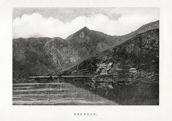 Framed Print : Snowdon, Wales, 1896 Framed Print : Snowdon, Wales, 1896