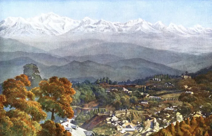 Framed Print : The snows from Jalapahar, Darjeeling, India, early 20th century Framed Print : The snows from Jalapahar, Darjeeling, India, early 20th century