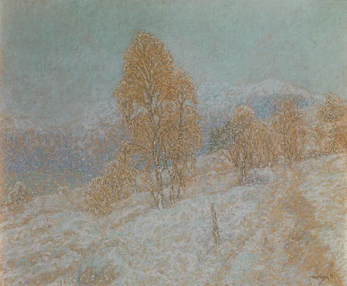 Framed Print : Snowy Day, 1915. Creator: William Henry Singer Framed Print : Snowy Day, 1915. Creator: William Henry Singer