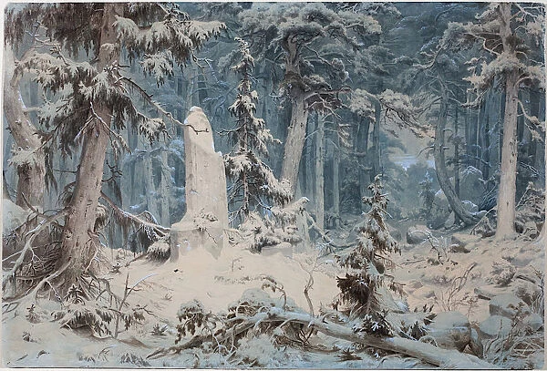 Snowy Forest, 1835. Artist: Achenbach, Andreas (1815-1910)
