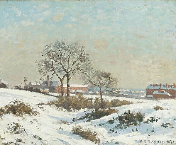 Snowy Landscape at South Norwood, 1871. Creator: Camille Pissarro