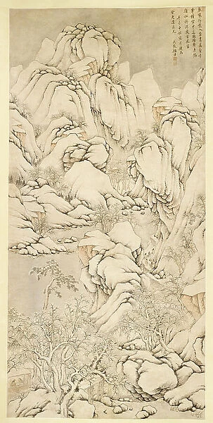 Snowy Mountains, 1691. Creator: Gu Qiao