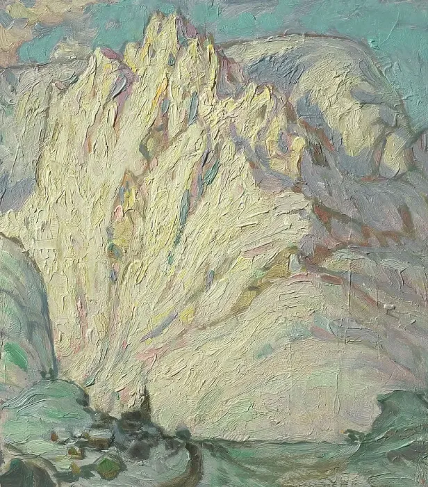 Framed Print : Snowy Mountains. Study from Lofoten, 1930. Creator: Anna Katarina Boberg Framed Print : Snowy Mountains. Study from Lofoten, 1930. Creator: Anna Katarina Boberg