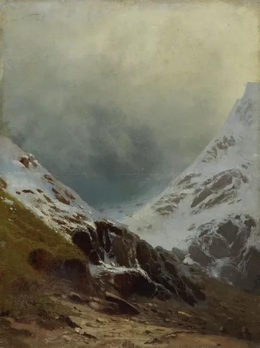 Framed Print : Snowy Mountainsides, 1875-1904. Creator: Vasily Vereshchagin Framed Print : Snowy Mountainsides, 1875-1904. Creator: Vasily Vereshchagin