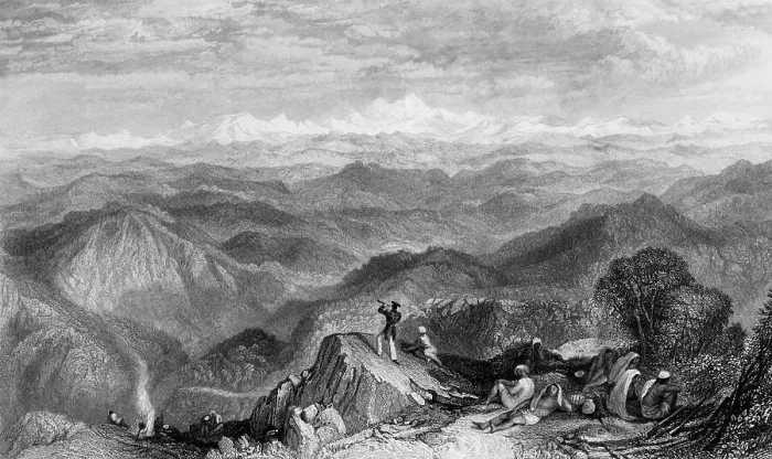Framed Print : Snowy Range, from Tyne or Marma, 1845. Creator: Unknown Framed Print : Snowy Range, from Tyne or Marma, 1845. Creator: Unknown