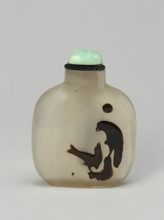 Framed Print : Snuff Bottle with Two Hawks on Rockwork, Qing dynasty (1644-1911), 1800-1900 Framed Print : Snuff Bottle with Two Hawks on Rockwork, Qing dynasty (1644-1911), 1800-1900