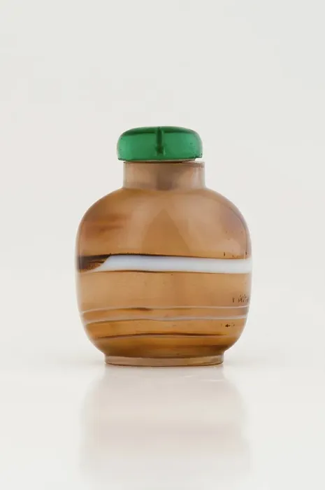 Framed Print : Snuff bottle with stopper, 19th century. Creator: Unknown