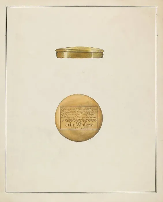 Framed Print : Snuff Box, c. 1936. Creator: Madeline Arnold Framed Print : Snuff Box, c. 1936. Creator: Madeline Arnold