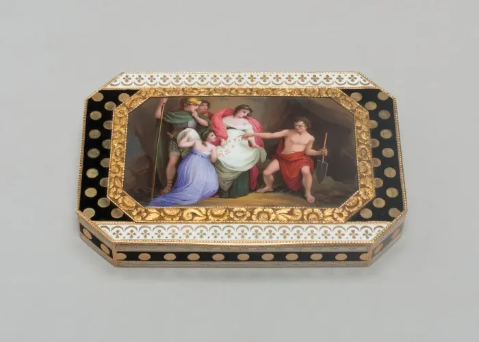 Framed Print : Snuff Box with a Mythological Scene, Switzerland, c. 1814. Creator: Unknown Framed Print : Snuff Box with a Mythological Scene, Switzerland, c. 1814. Creator: Unknown
