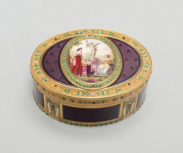 Snuff Box: Sacrifice of Cupid, France, 1850  /  99. Creator: Unknown