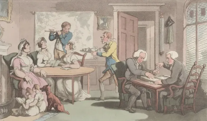 Framed Print : The Social Evening, from The Vicar of Wakefield, May 1, 1817. May 1, 1817 Framed Print : The Social Evening, from The Vicar of Wakefield, May 1, 1817. May 1, 1817