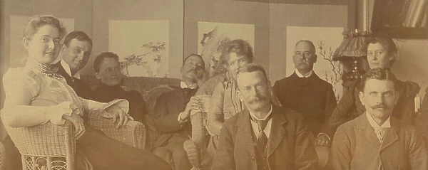 A social gathering in the veranda room, Dom Smith, Vladivostok, Russia, 1899. Creator: David M. Clarkson